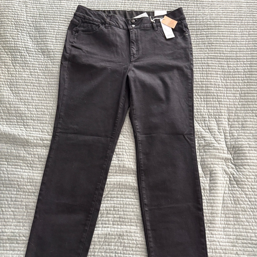 NWT Lane Bryant High-Rise Essential Stretch Straight Black Jeans 20W
